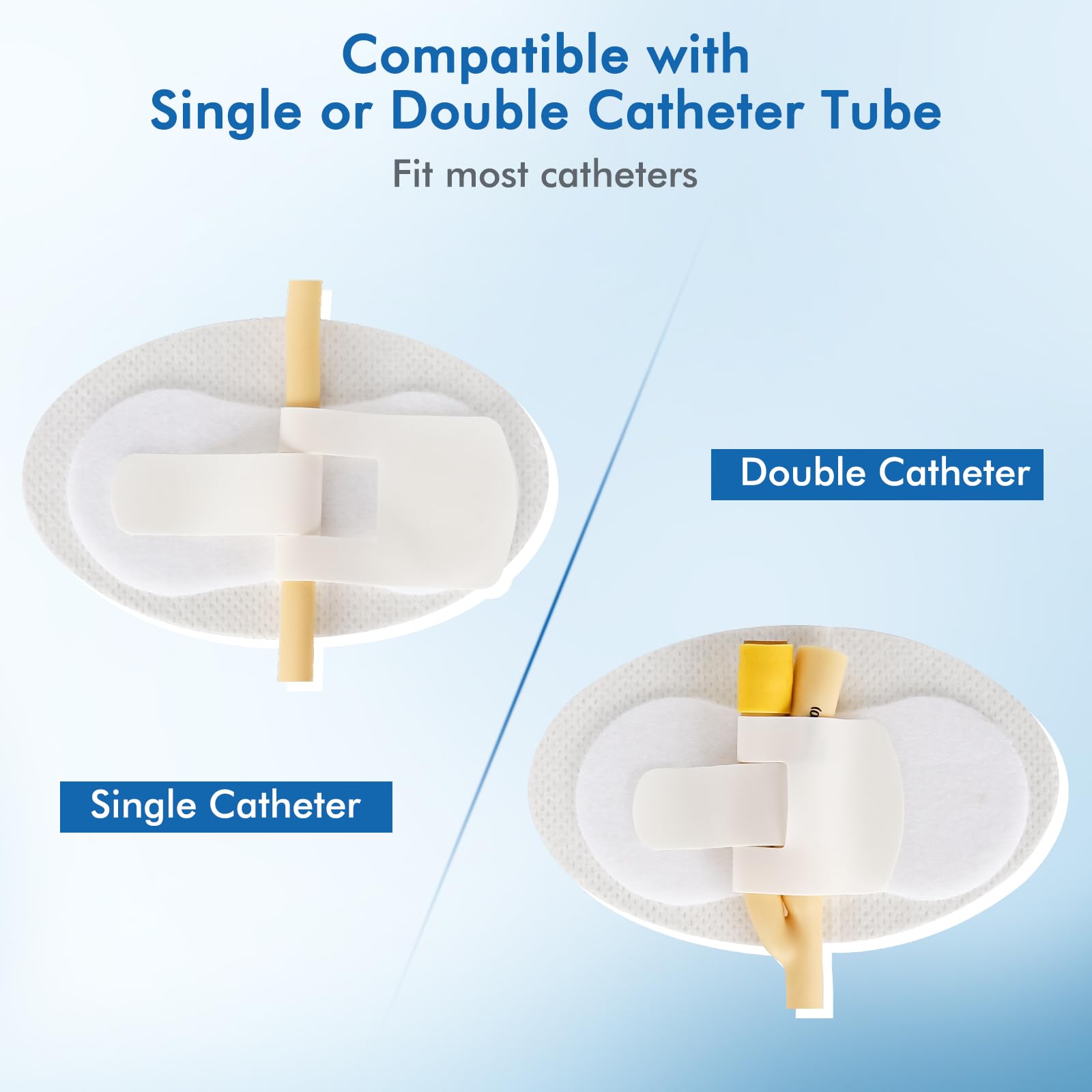 Ziimaikery universal catheter holder fits single or dual tubes securely