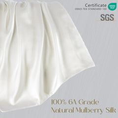 ZIMASILK close-up of hidden zipper detail on ivory pillowcase