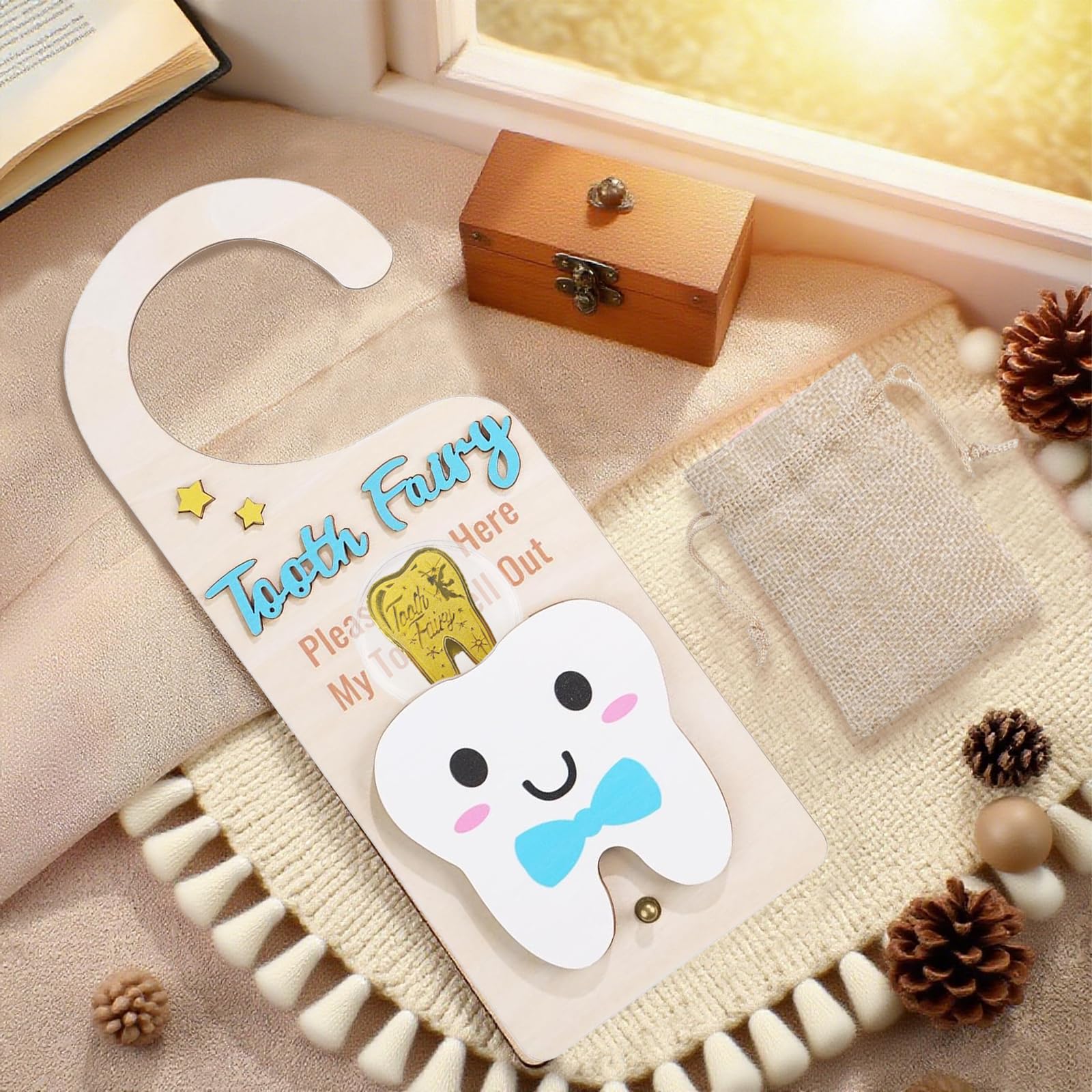 ZingFsh soft fabric pouch for safe tooth storage