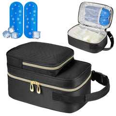 ZIOZERTT breastmilk cooler bag open interior ready for milk bags on the go