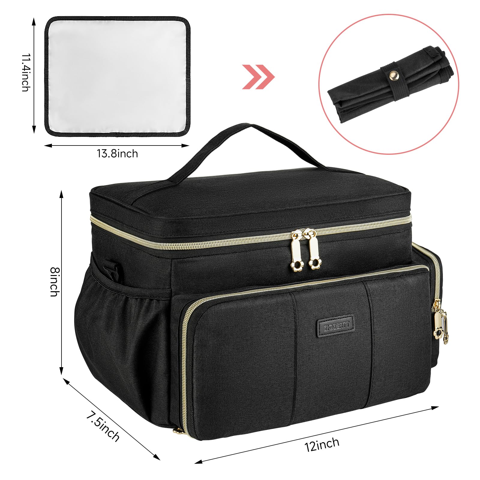 ZIOZERTT bag durable handle and detachable strap for travel comfort
