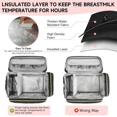 ZIOZERTT bag top mesh pocket cover prevents accessories from falling out
