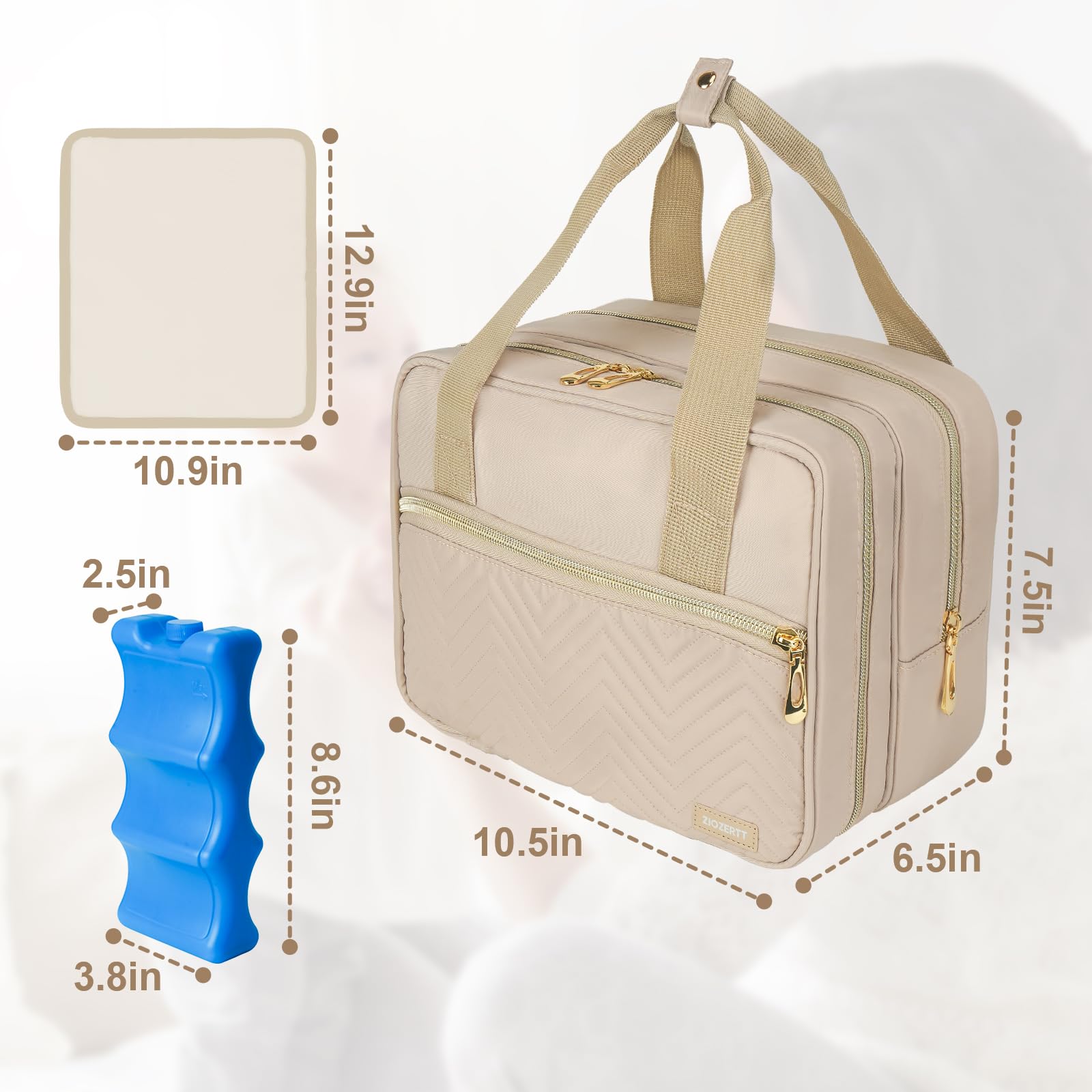 ZIOZERTT reinforced top handle enables easy carrying on errands