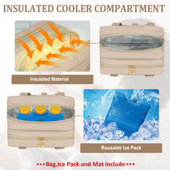 ZIOZERTT bag insulated compartment keeps milk cool during day trips