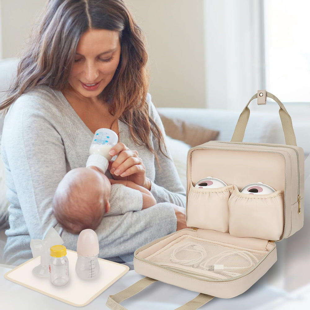 ZIOZERTT khaki finish offers discreet travel storage for pumping gear