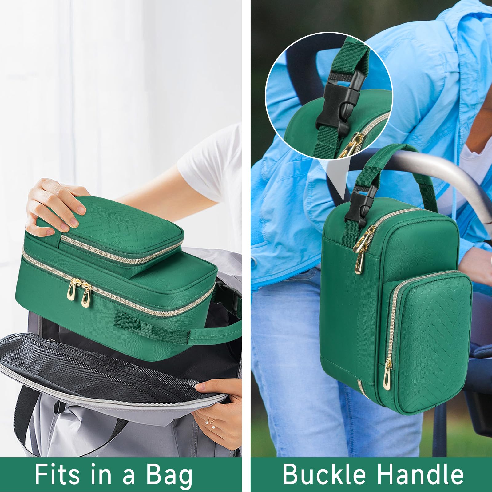 ZIOZERTT breastmilk cooler bag doubles as a lunch bag for day trips.