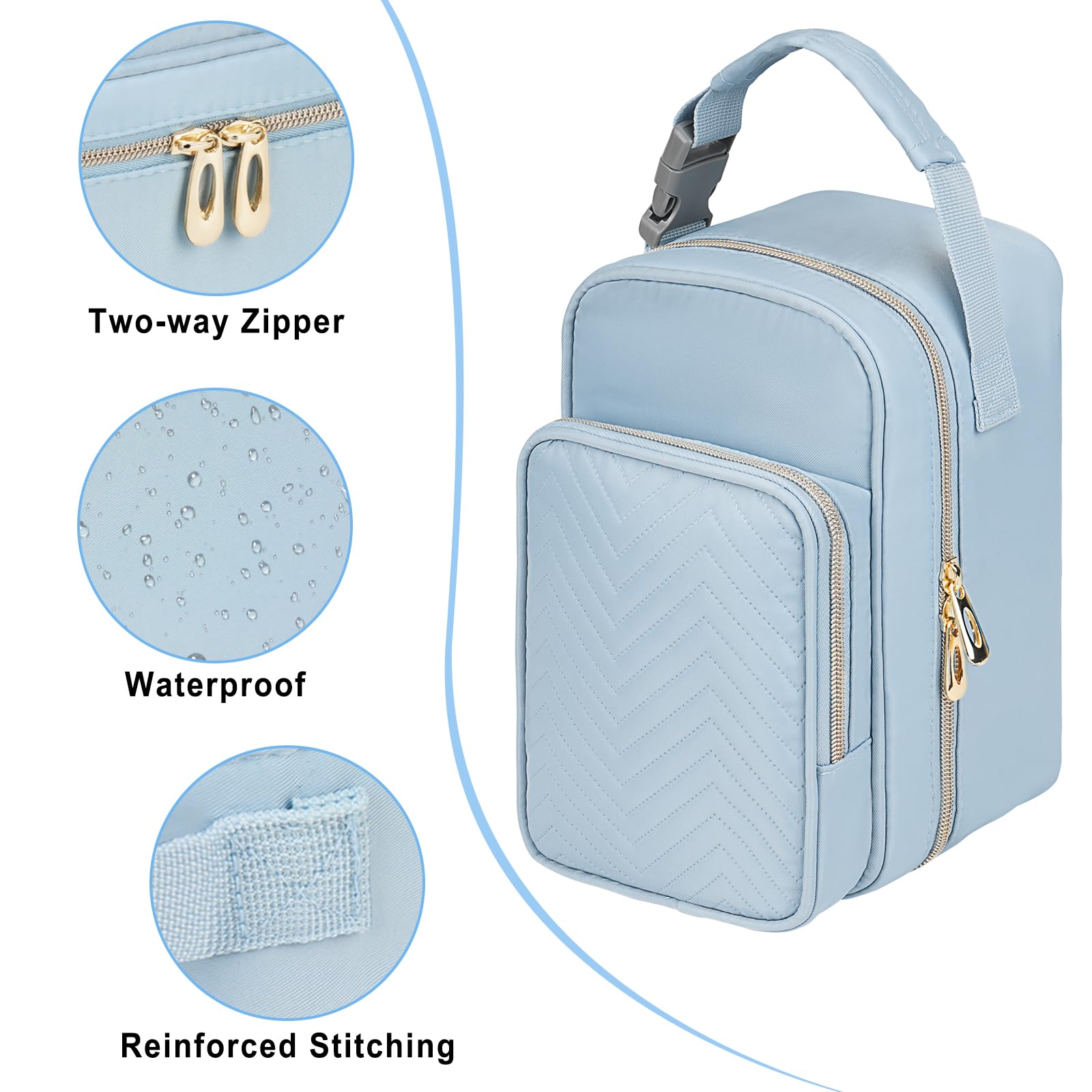 ZIOZERTT cooler front pocket stores extra bags and nursing pads