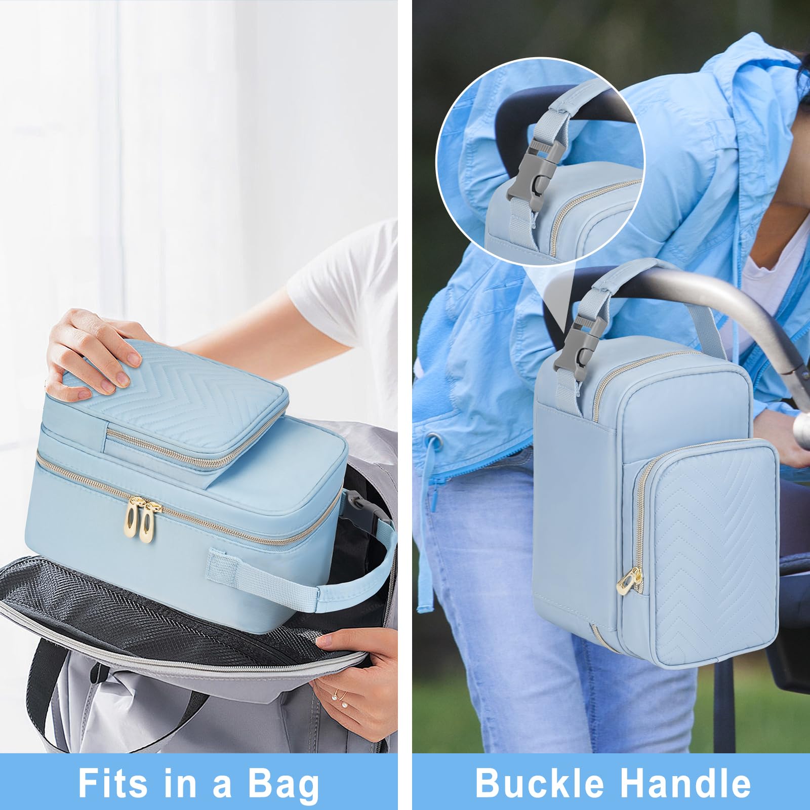 ZIOZERTT lightweight portable design fits in a backpack