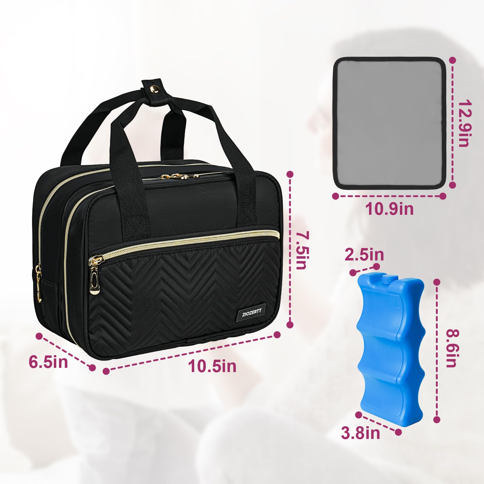 ZIOZERTT compact design supports on-the-go pumping setups.