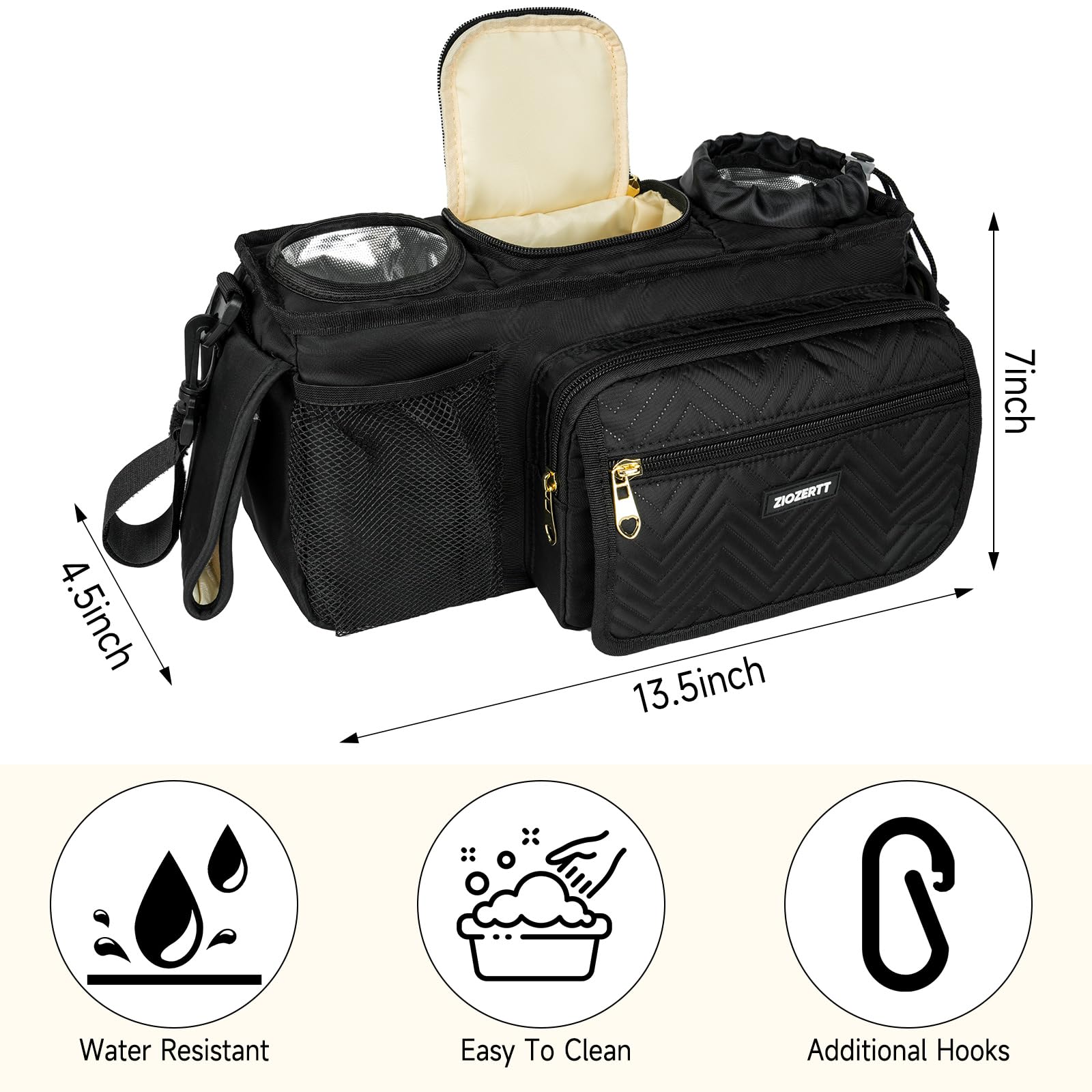 ZIOZERTT designed to fit Uppababy, Doona, Britax and other strollers