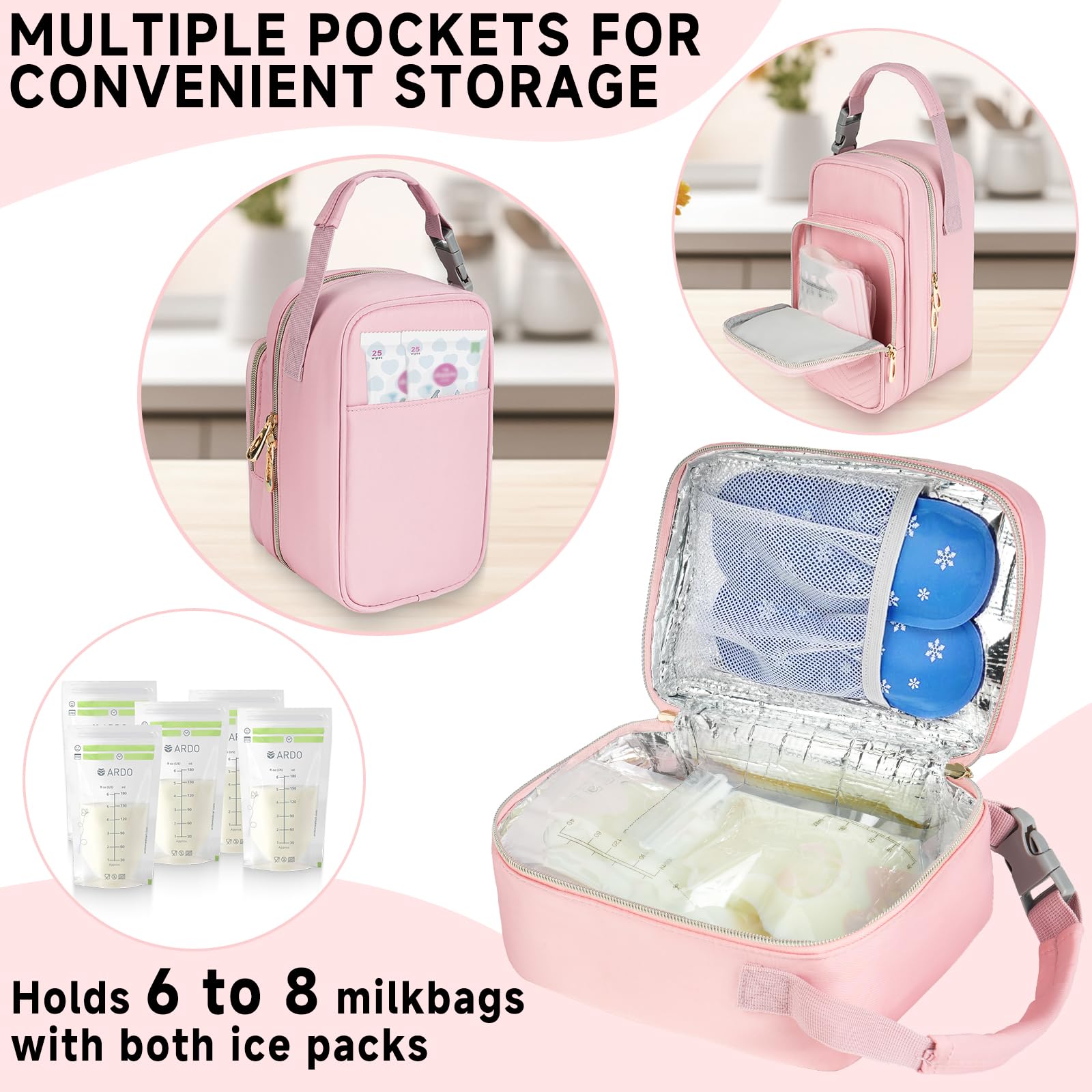 ZIOZERTT ice pack inside keeps milk cool during errands.