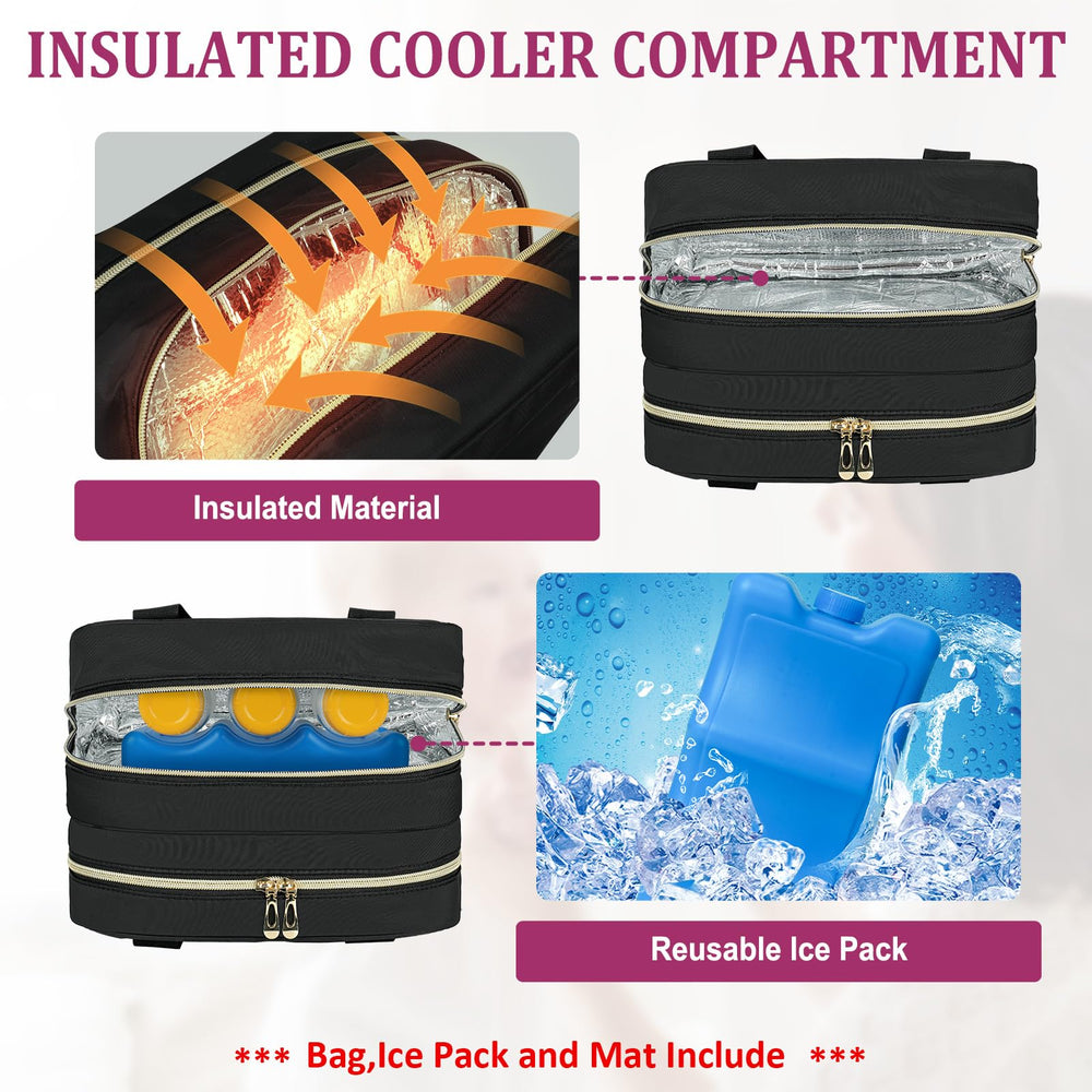 ZIOZERTT insulated compartment protects milk and supplies during travel.