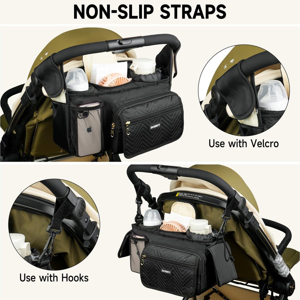 ZIOZERTT non-slip buckles secure the organizer on the handlebar