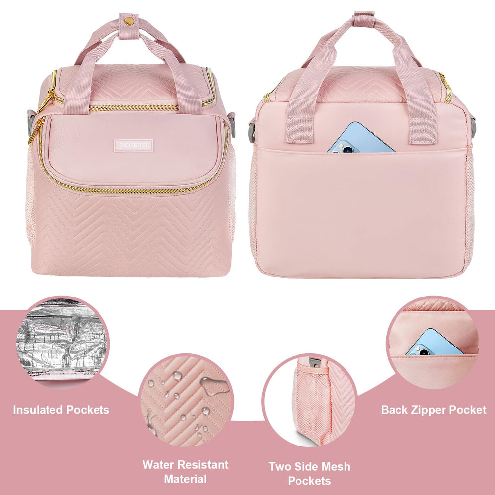ZIOZERTT portable design with buckle handle and detachable strap for hands-free carry.