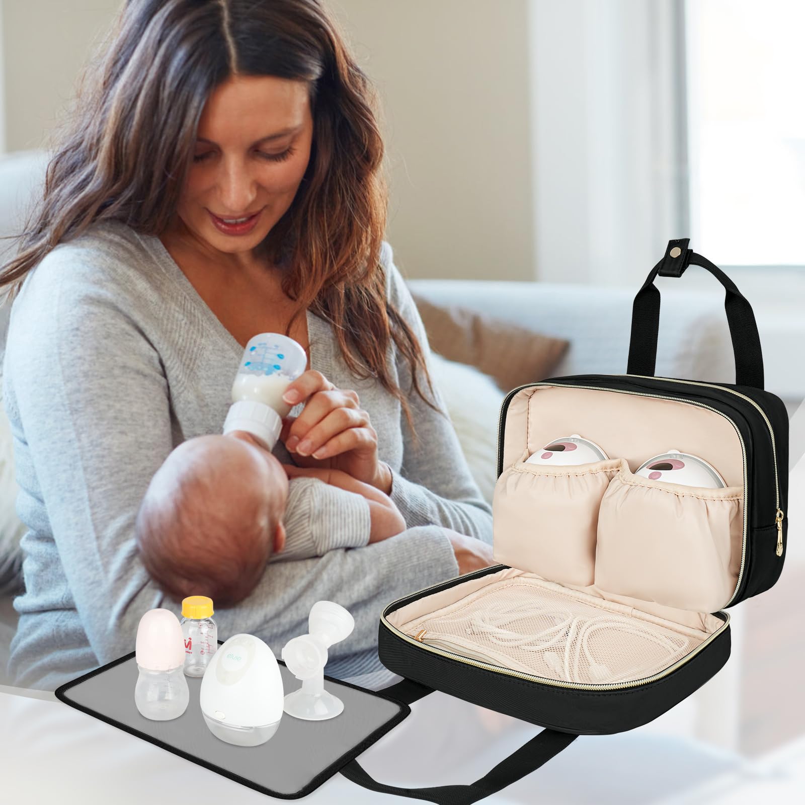 ZIOZERTT reinforced top handle offers comfortable, secure carrying.