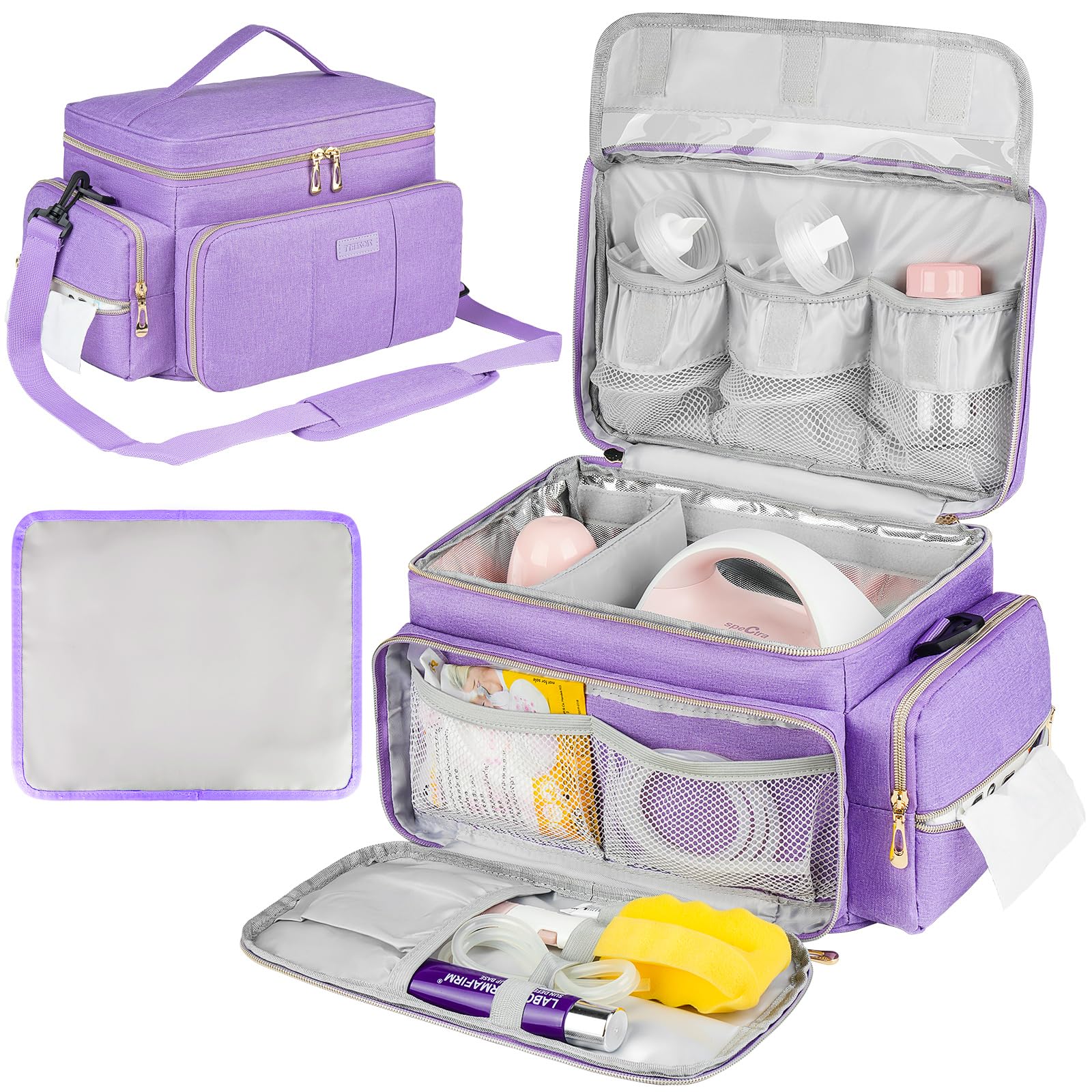 ZIOZERTT Spectra S1/S2 bag with insulated compartment keeps pumping gear organized.