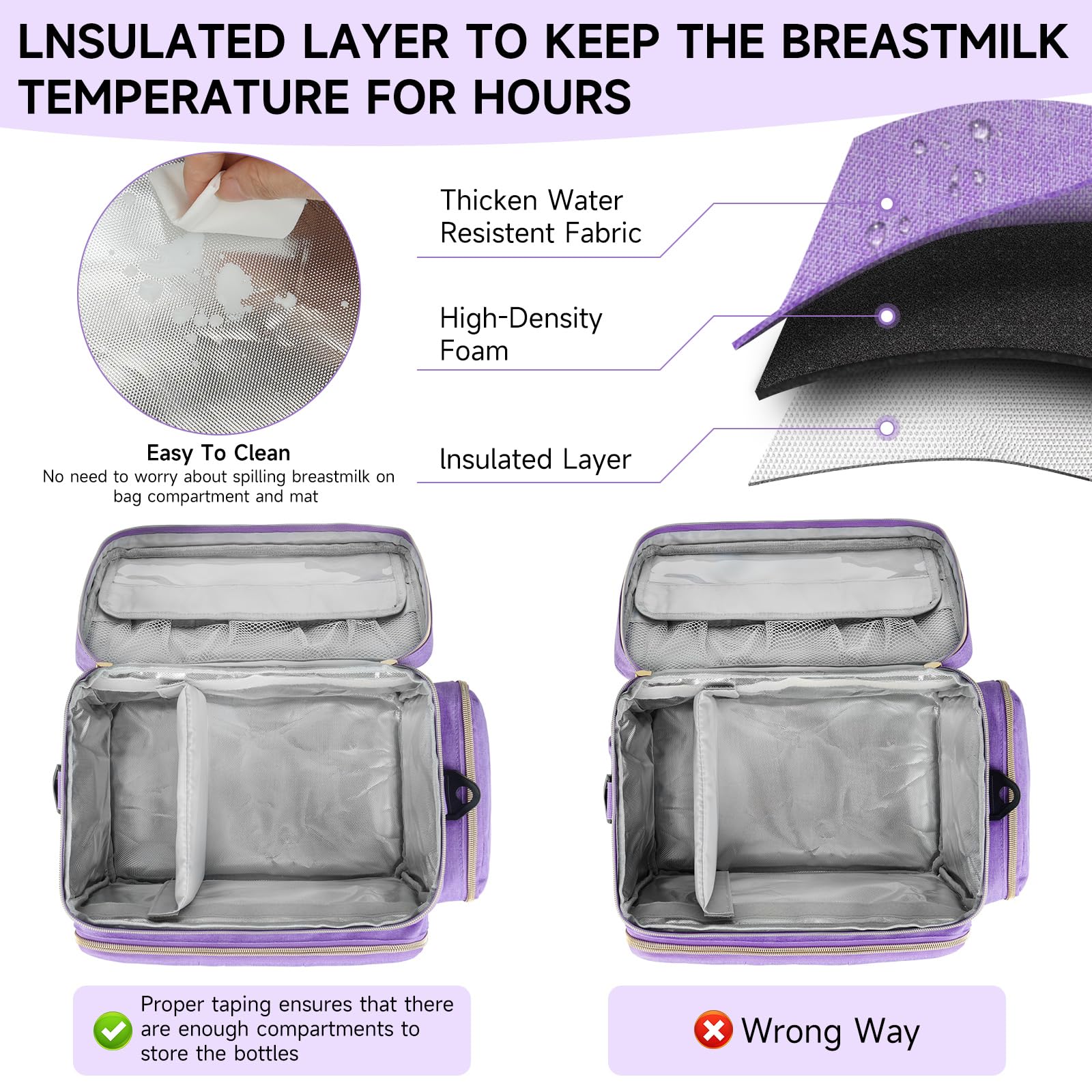 ZIOZERTT bag offers top handle and detachable strap for versatile carrying.