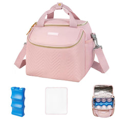 ZIOZERTT wearable breast pump bag front view for easy transport.
