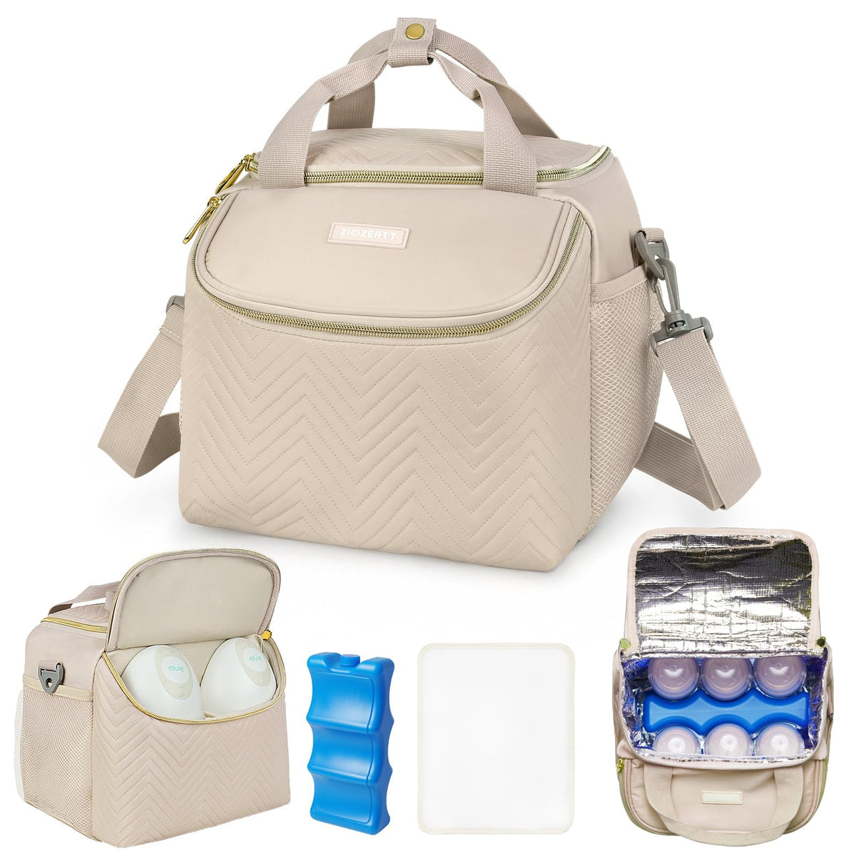ZIOZERTT wearable breast pump bag keeps pumping on the go with hands-free design.