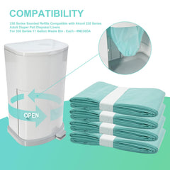 Zippland 4-pack liners compact and convenient for easy replacement