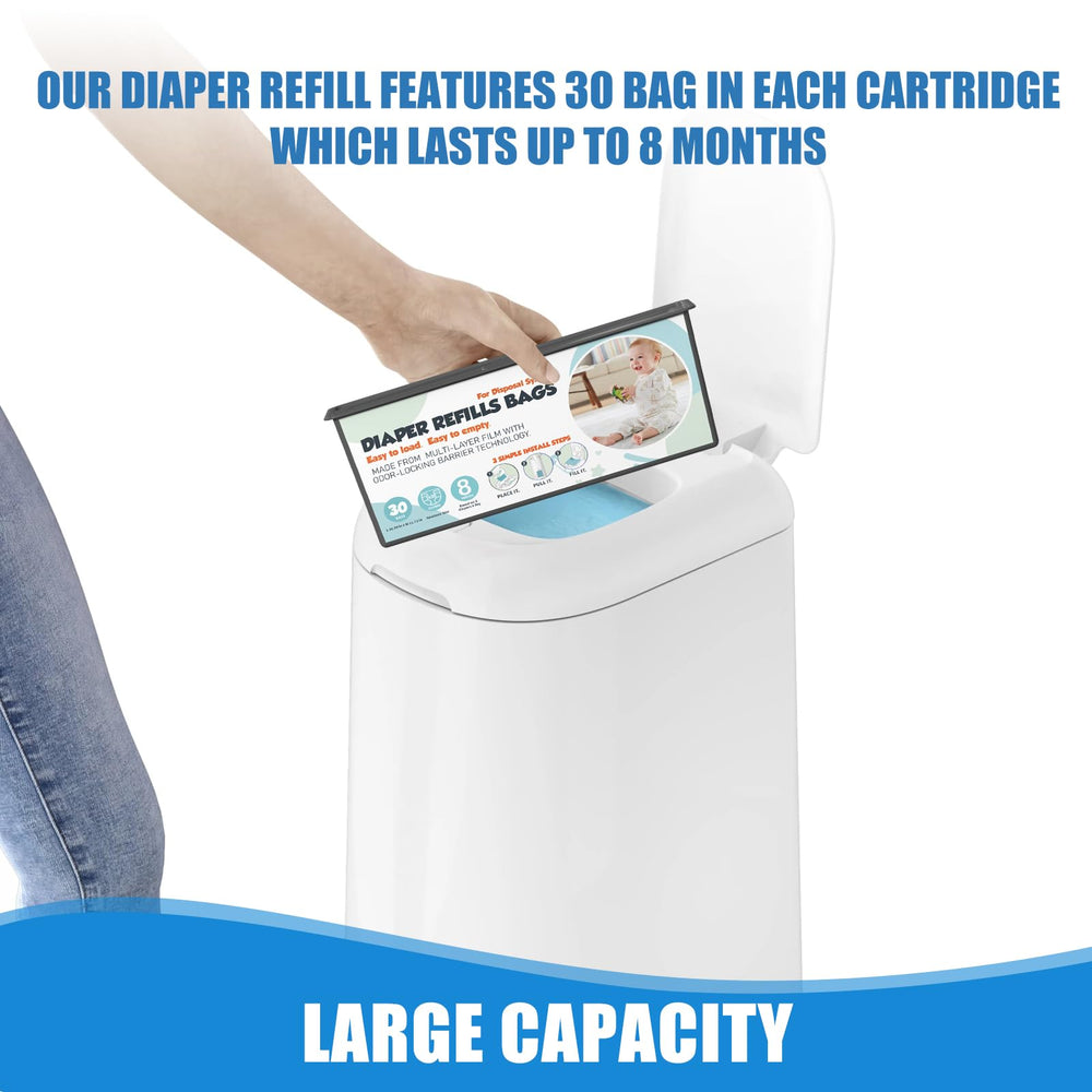 Genie Easy Roll compatibility keeps pails secure and mess-free.