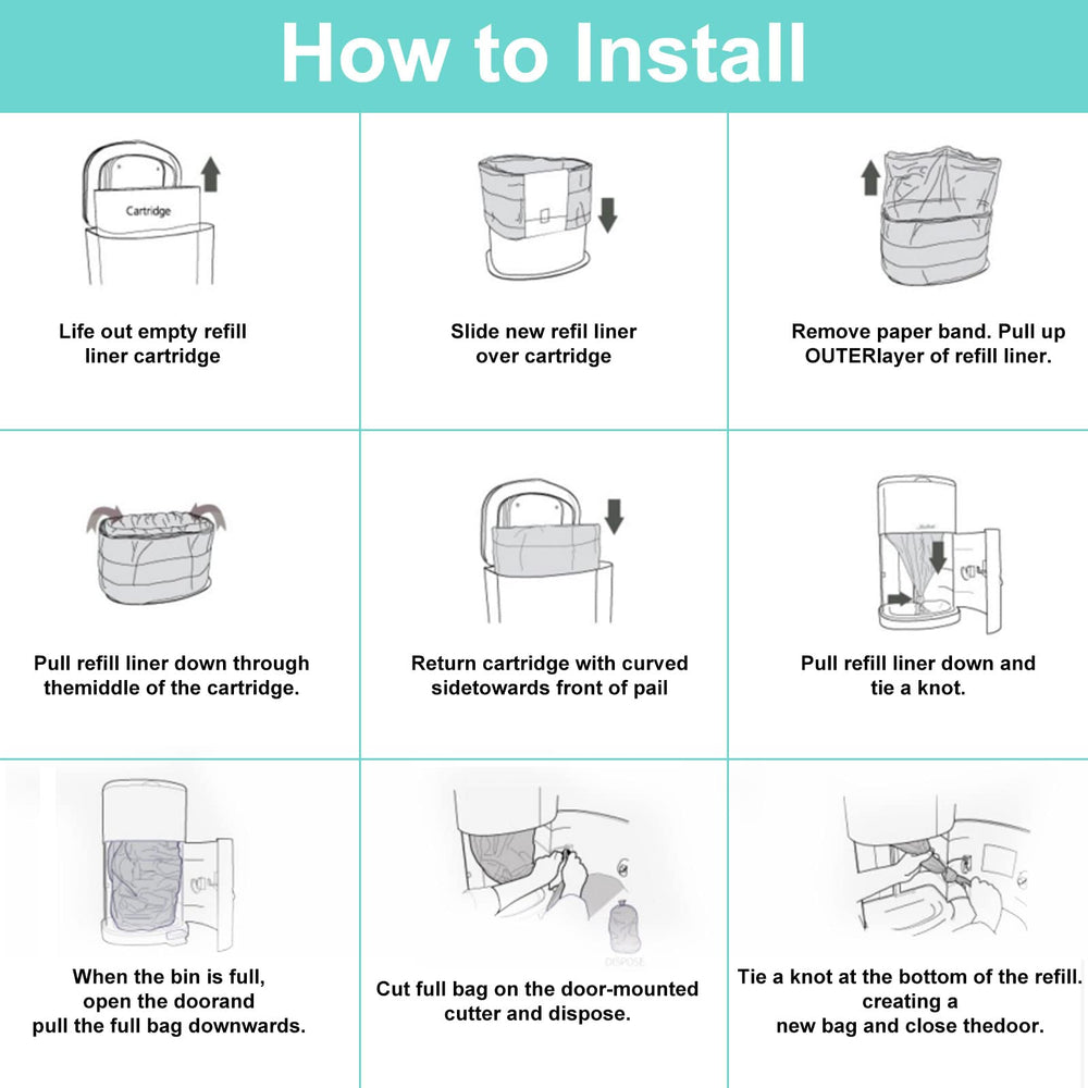 Zippland compatible with Akord pails for easy in-home disposal