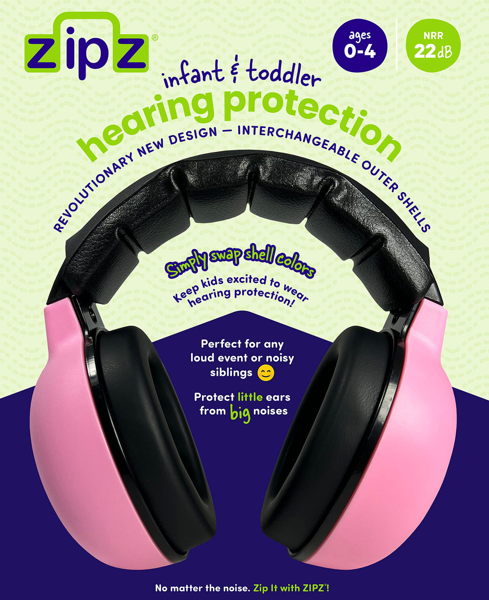 ZIPZ cushioned earcups delivering gentle comfort for small ears