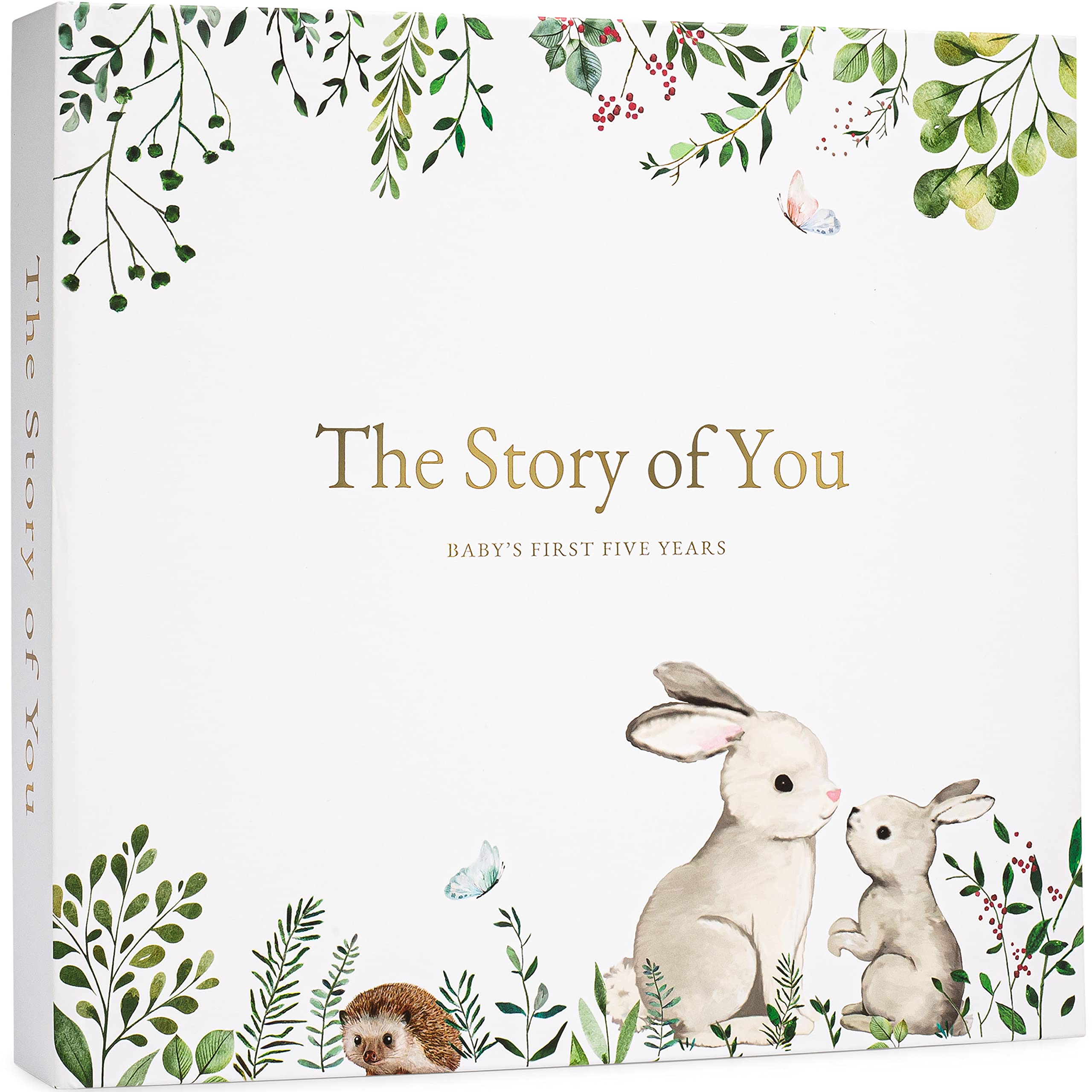 ZIRI & ZANE keepsake memory book cover with gold foil for timeless baby memories