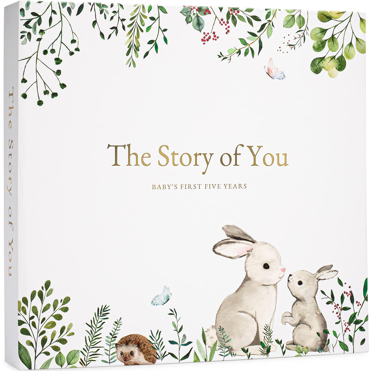 ZIRI & ZANE keepsake memory book cover with gold foil for timeless baby memories