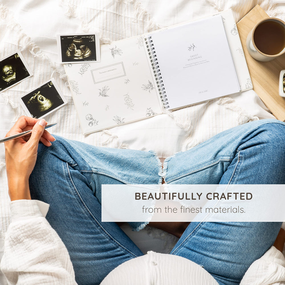 ZIRI & ZANE keepsake journal birth plan pages help you record details
