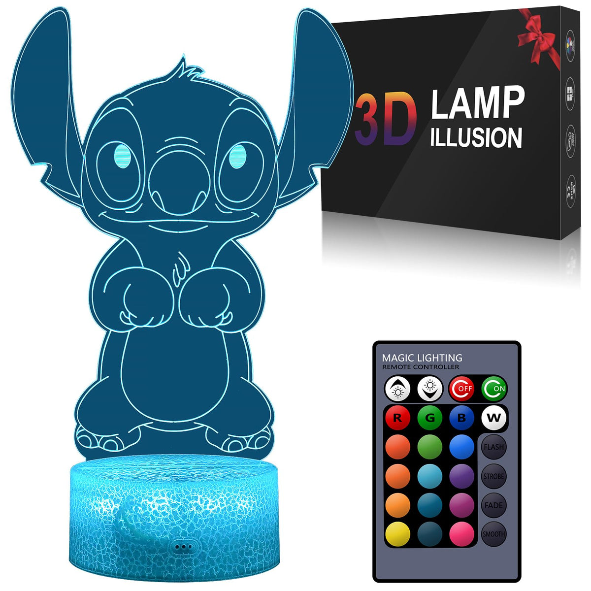 ZIXEAR 16-color dimmable night light with remote for versatile room ambiance