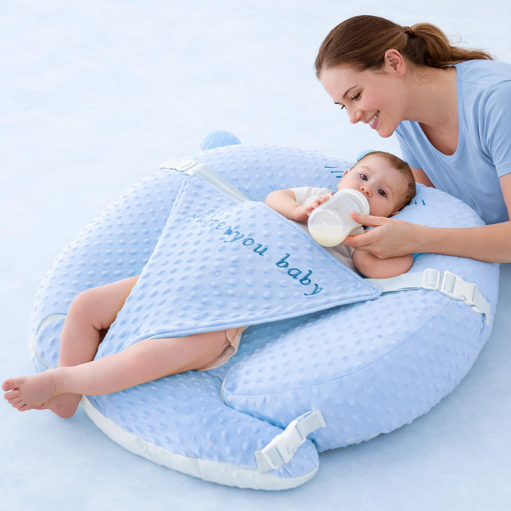 ZIXNEXKOO 3-in-1 pillow provides comfort for nursing, bottle-feeding, and lounging.