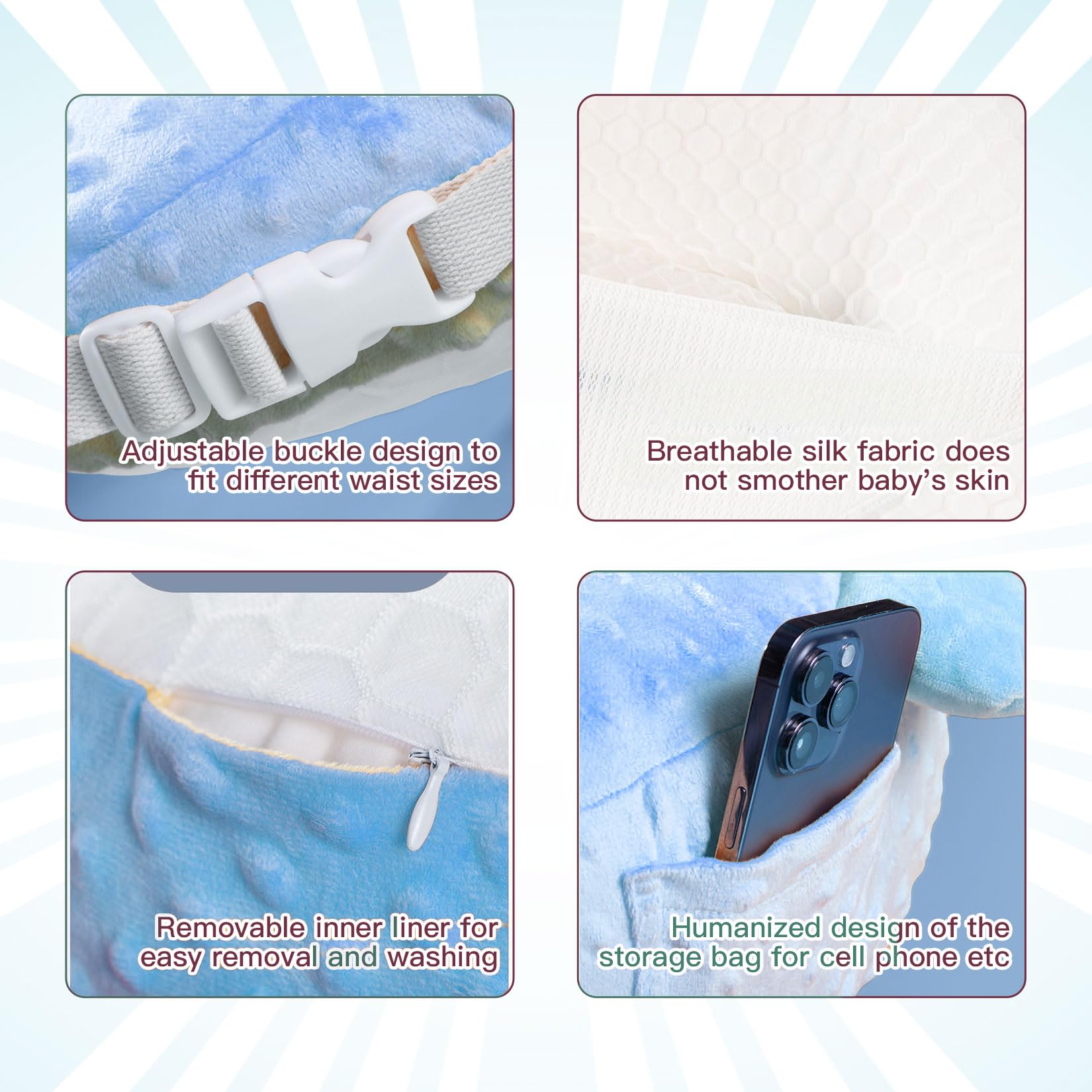 ZIXNEXKOO adjustable nursing position pillow adapts as baby grows.