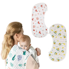 ZIXNEXKOO burp cloths, 2-pack, bamboo-cotton blend, extra-large coverage protects outfits