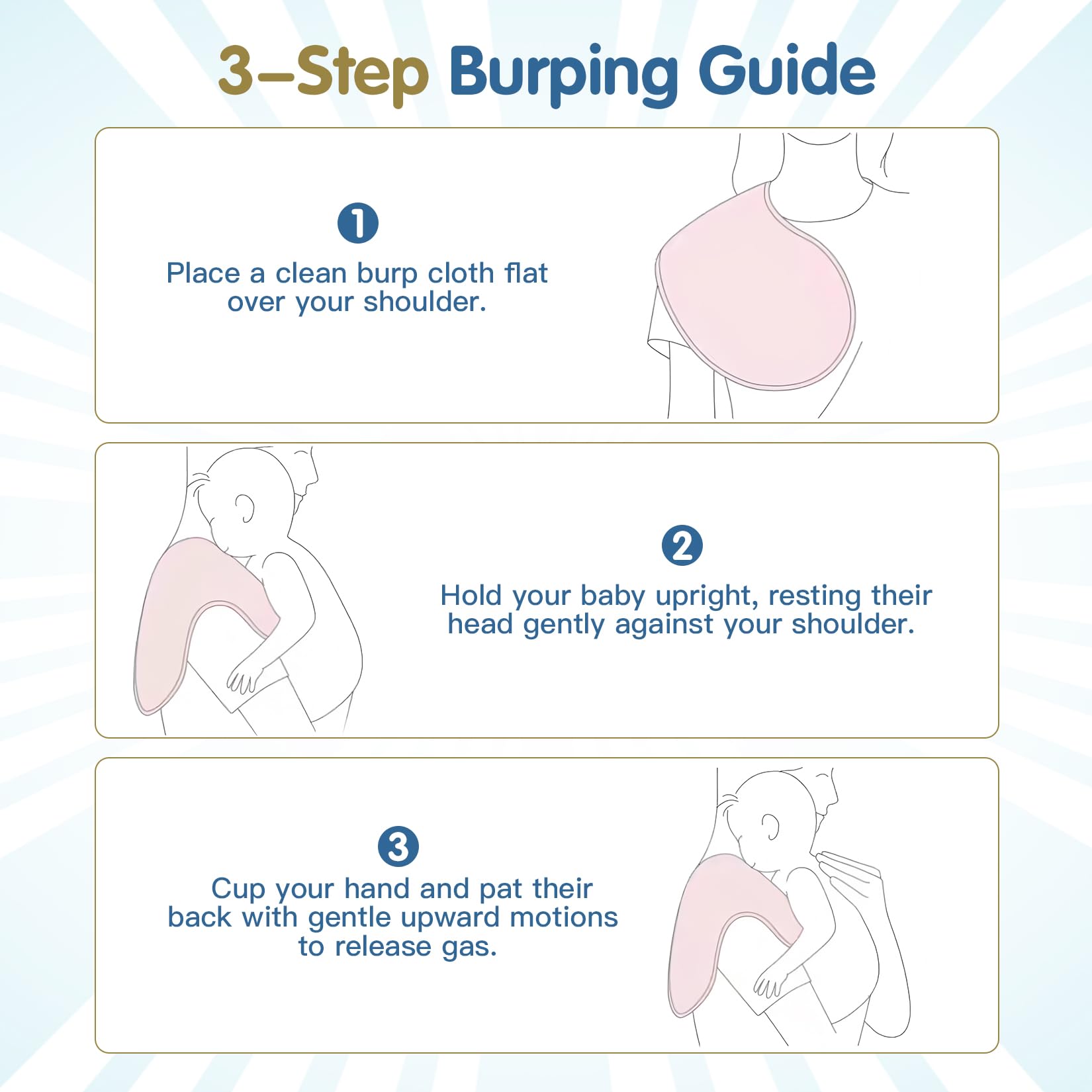 ZIXNEXKOO machine-washable burp cloths stay soft after many washes