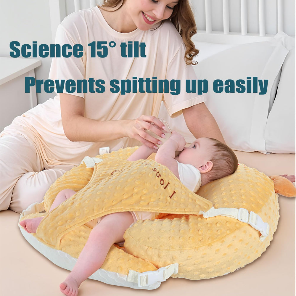 ZIXNEXKOO ergonomic anti-reflux design elevates baby for comfortable feeding