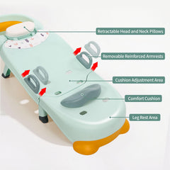 ZIXNEXKOO Foldable bath seat stores compactly behind doors or under sinks.