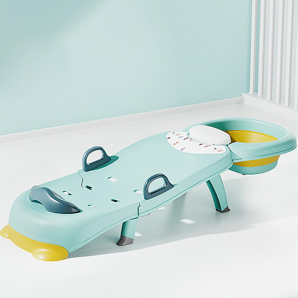 ZIXNEXKOO Kids shower seat with ergonomic cradle supports posture during washing.