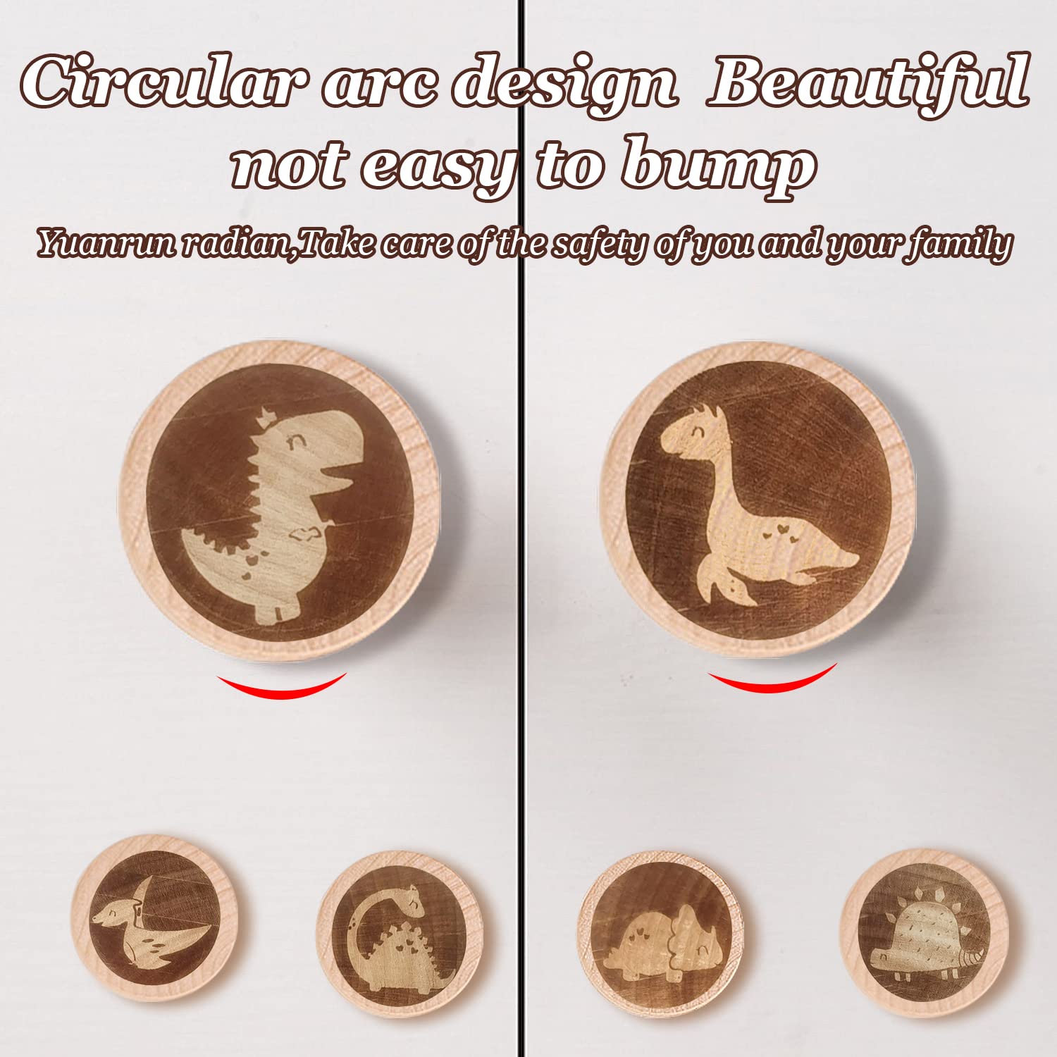 Ziyue child-friendly dinosaur knobs add playful charm to kids' furniture.