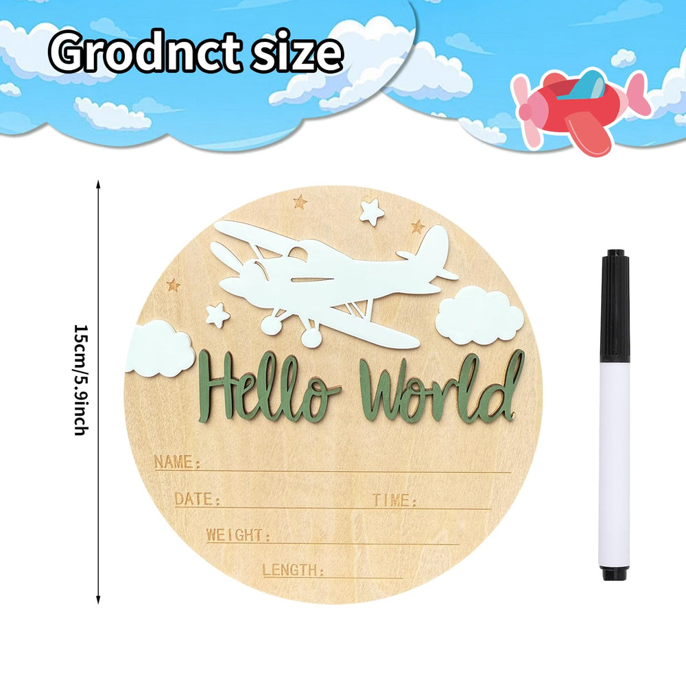 Ziyutam first photo backdrop for newborns with Hello World motif, creating memorable birth snapshots.