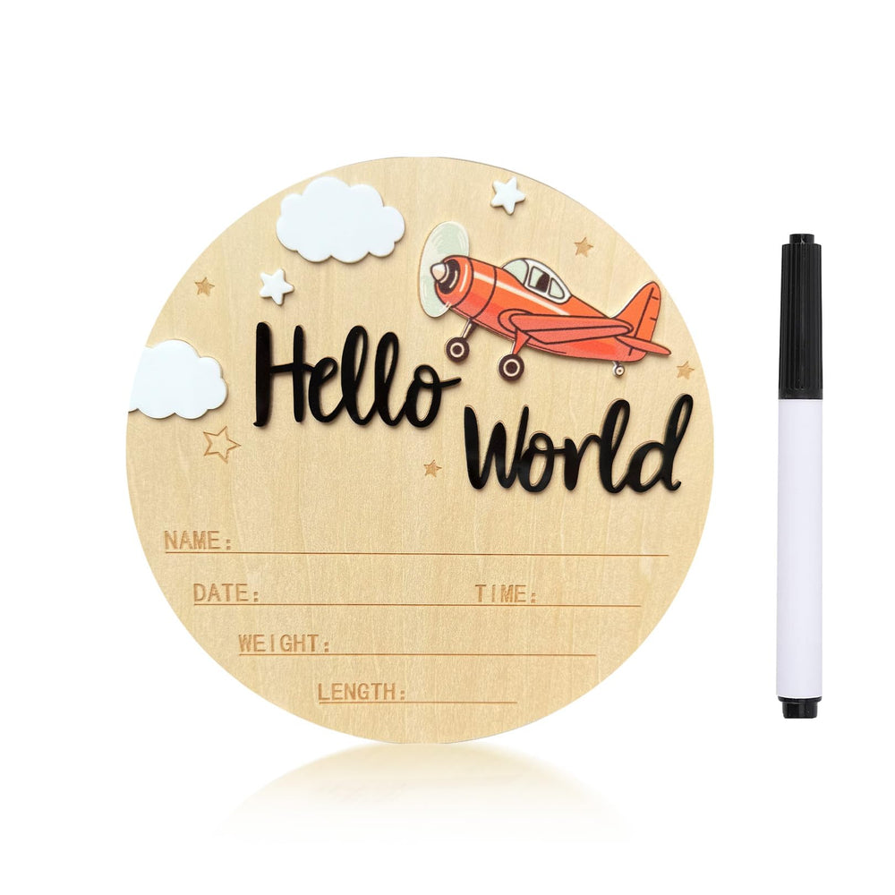 Ziyutam Baby Announcement Sign Hello World for memorable newborn photos