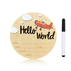 Ziyutam Baby Announcement Sign Hello World for memorable newborn photos