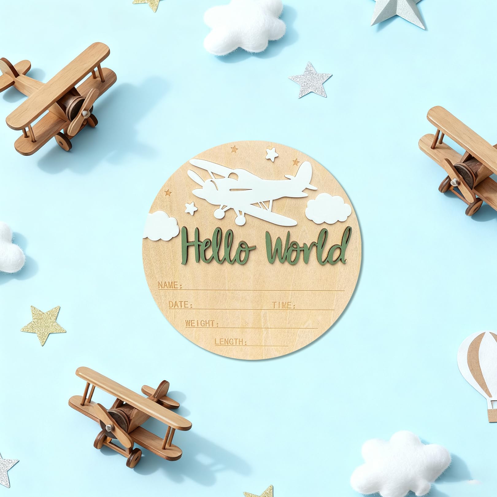 Ziyutam aviation-inspired décor ideal for hospital bag or nursery display.