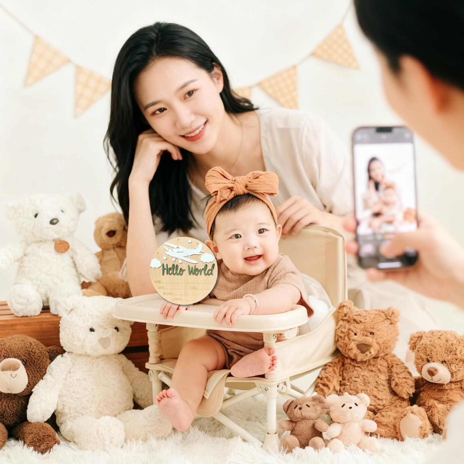 Ziyutam sign offers durable wood for long-lasting baby room keepsakes.
