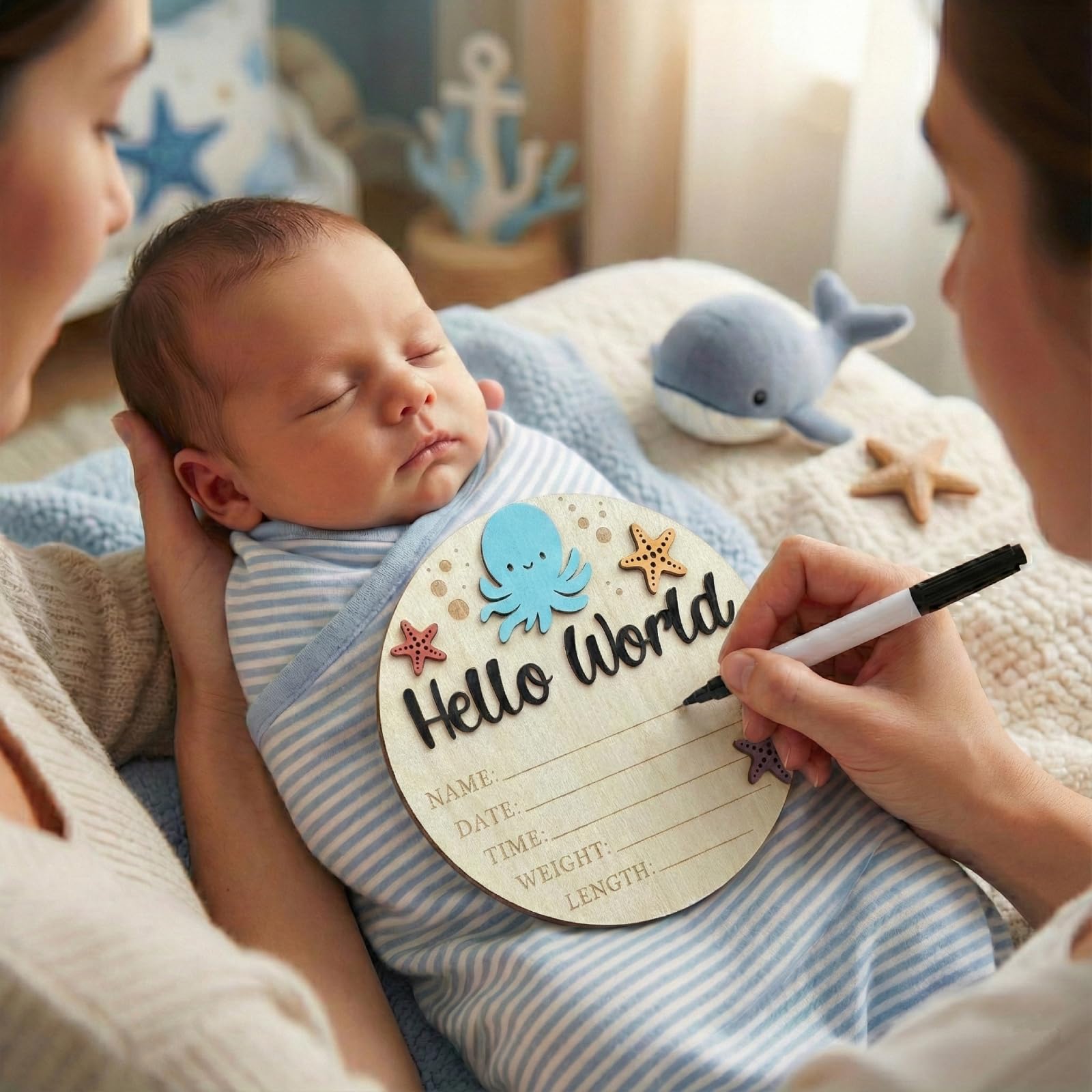 Ziyutam 5.9-inch diameter sign creates a charming nursery focal point.