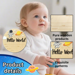 Ziyutam wooden baby sign with smooth finish for nursery decor