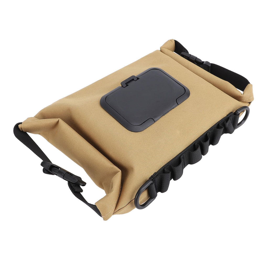 ZJchao camping wipe holder in light tan for on-the-go cleanup.