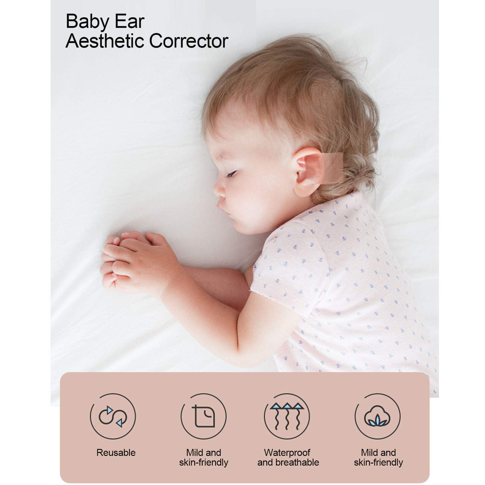 ZJchao skin-friendly baby ear tape, gentle on delicate skin.