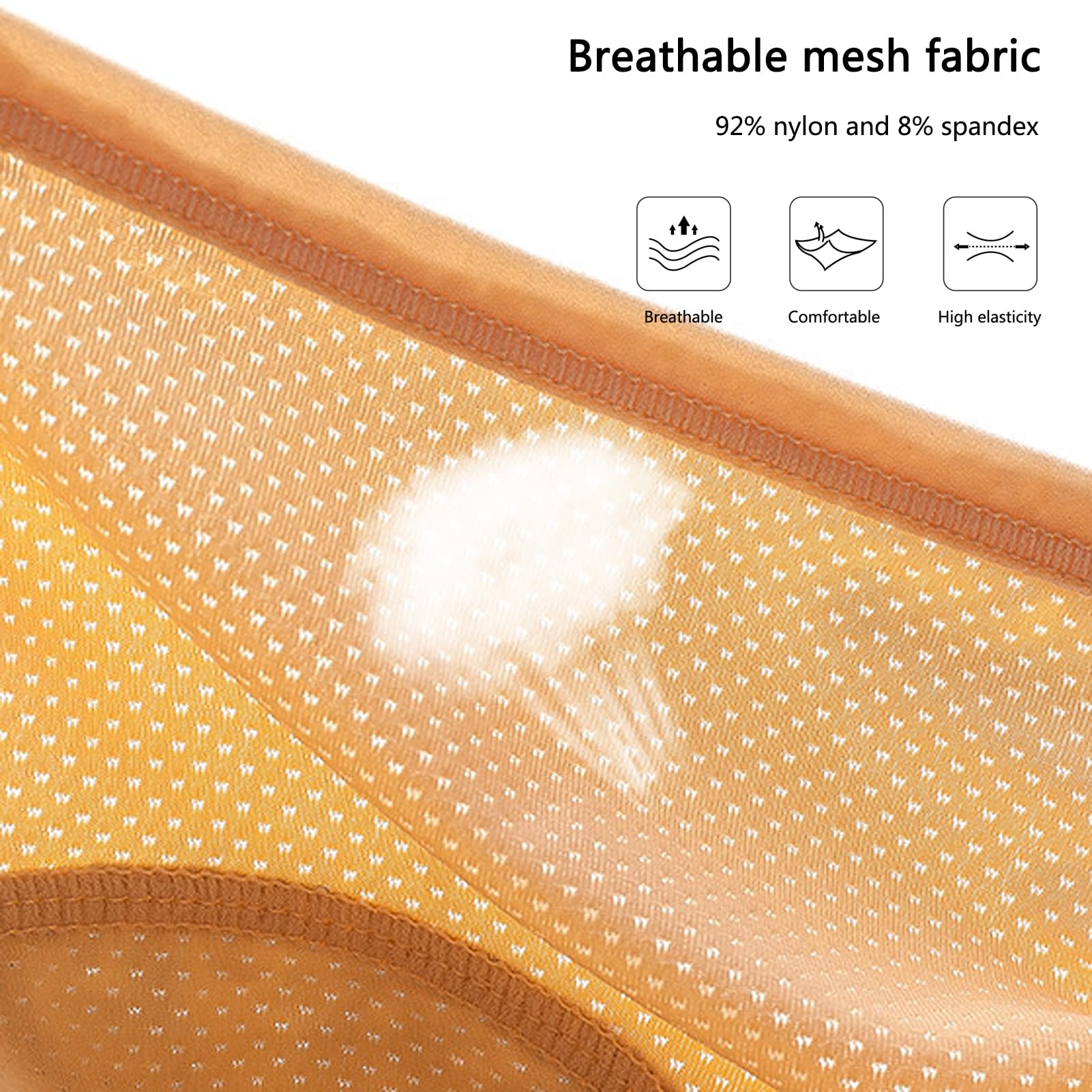 ZJHTK mesh material close-up, breathable fabric keeps you cool all day.