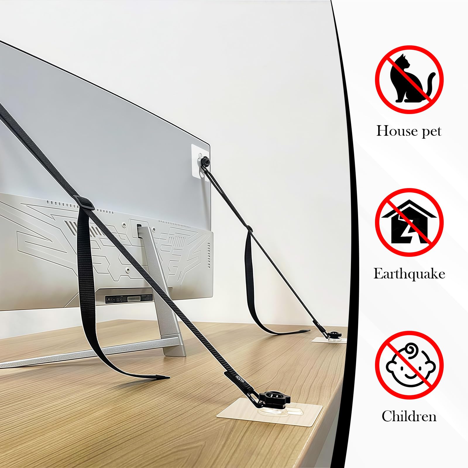 ZJIVQO baby-proofing strap pack simplifies quick setup.